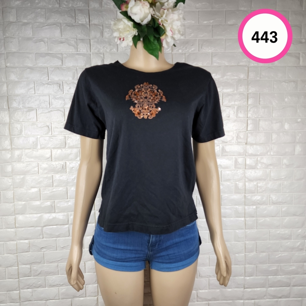 Needle & Thread Black Small Tee – Casual Basic Everyday T-Shirt